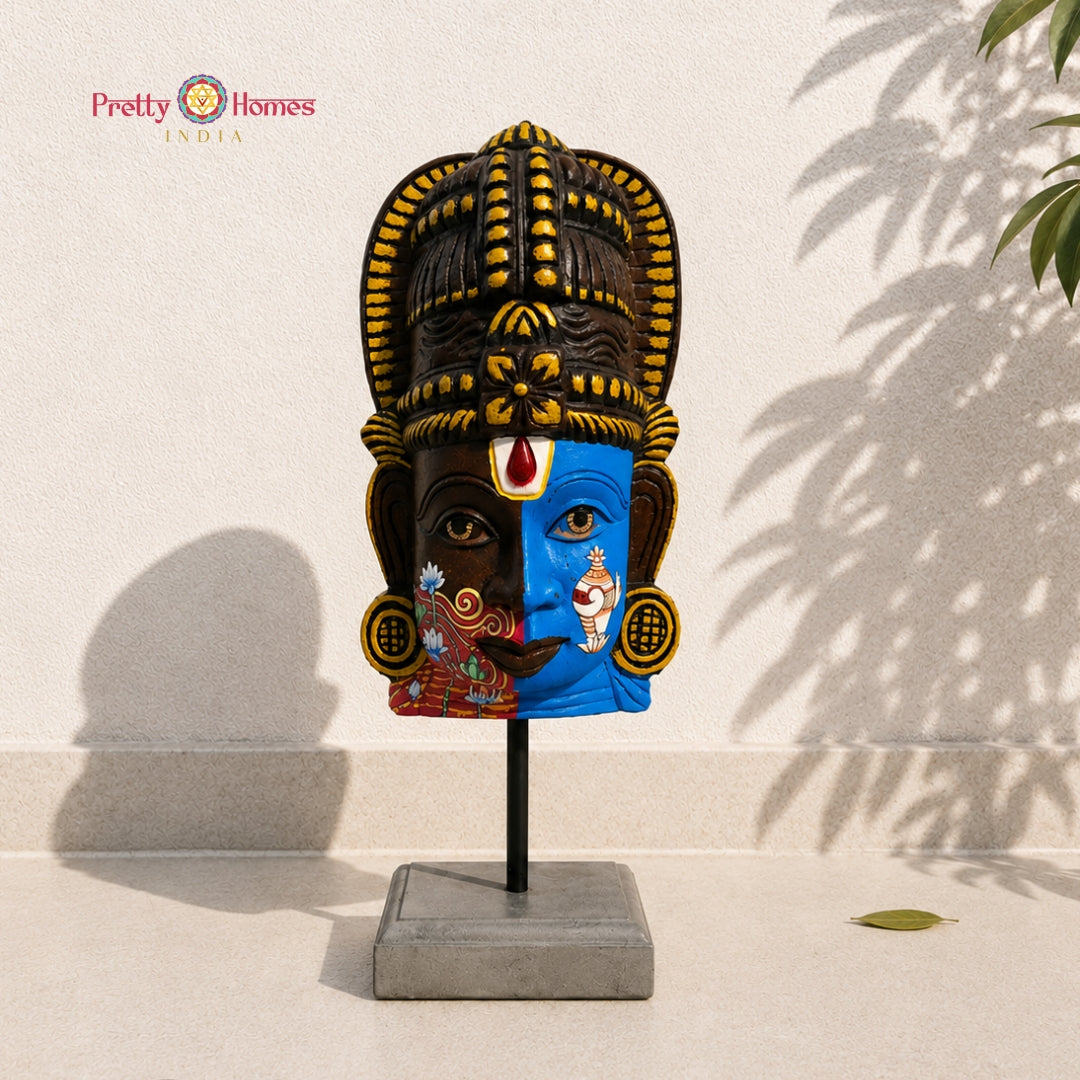 Handpainted Wooden Vishnu on Stand