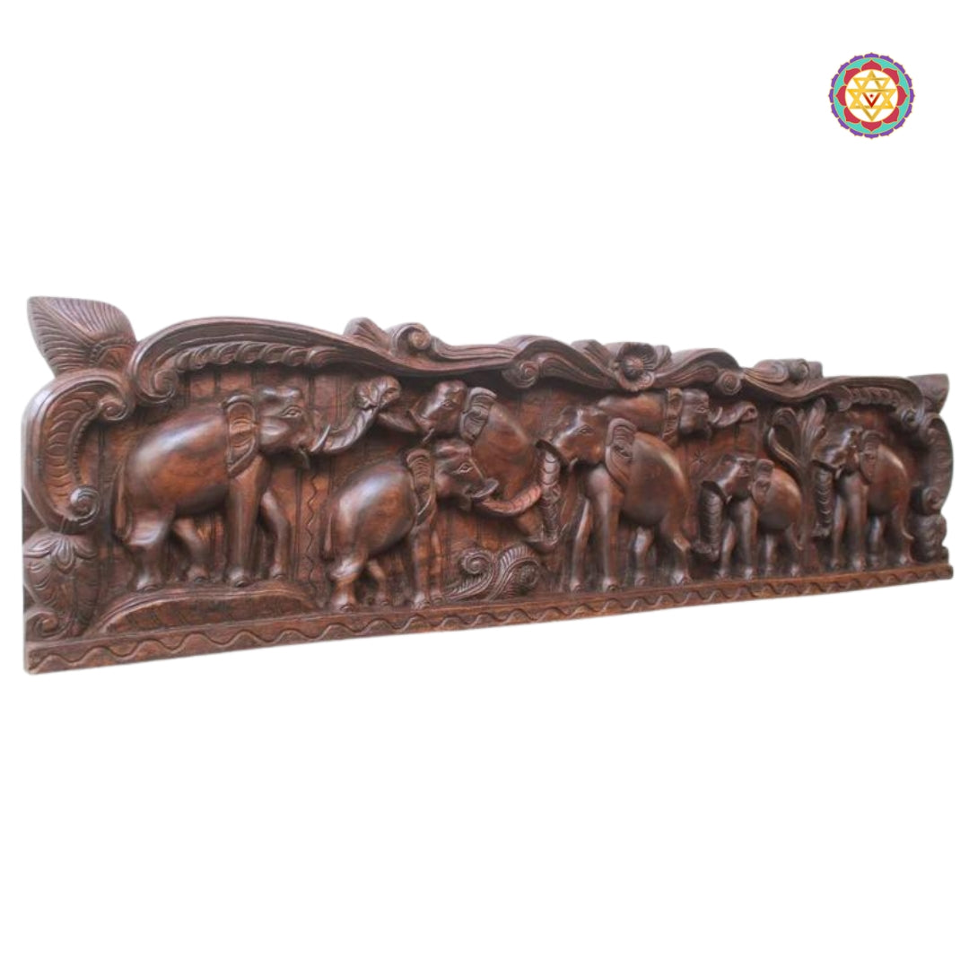 Wooden Elephants Wall Panel / Wall hanging