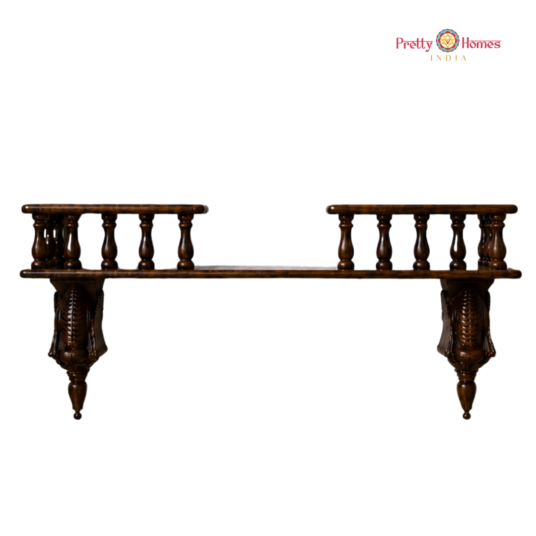 Wood-Carved Gopuram & Bodhil Ledge Set