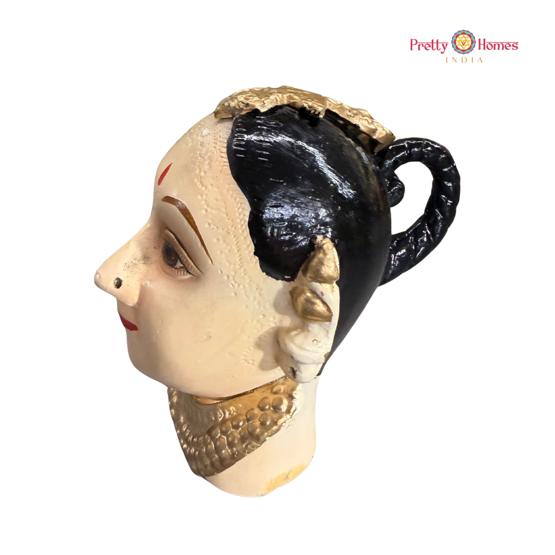 Hand-Painted Gauri Mukhalingam – Brass Gauri Head