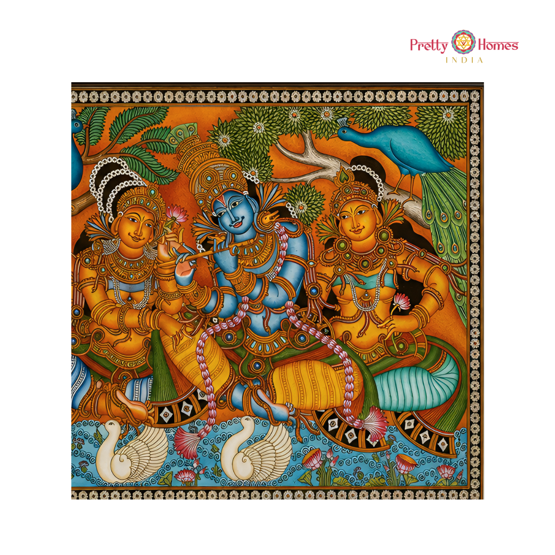 Kerala Mural Krishna & Radha