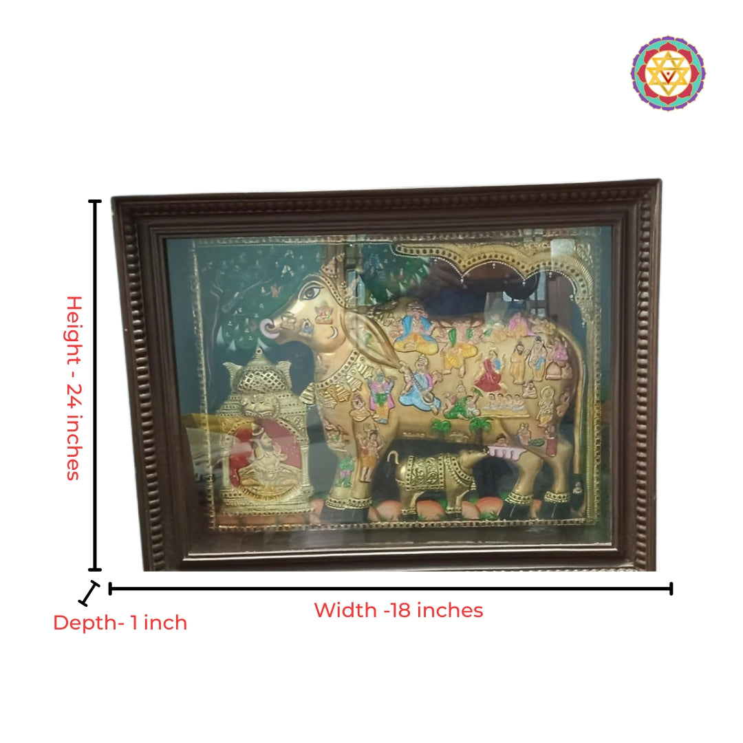 Traditional wall decor 3D embossed Tanjore art Bhrigu Rishi.