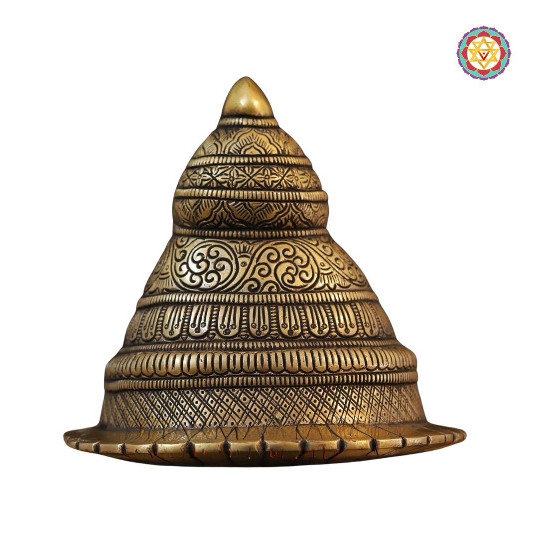 Brass Parvati Head Idol 14 – Handcrafted Golden Finish | Hindu Goddess