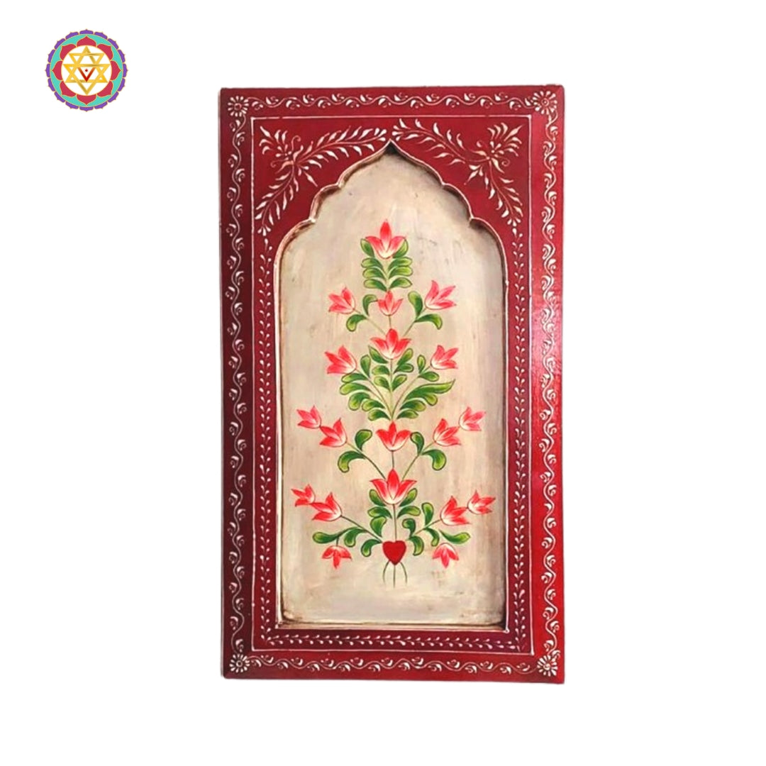 Traditional Pichwai Krishna painting with rich textile textures and religious symbolism