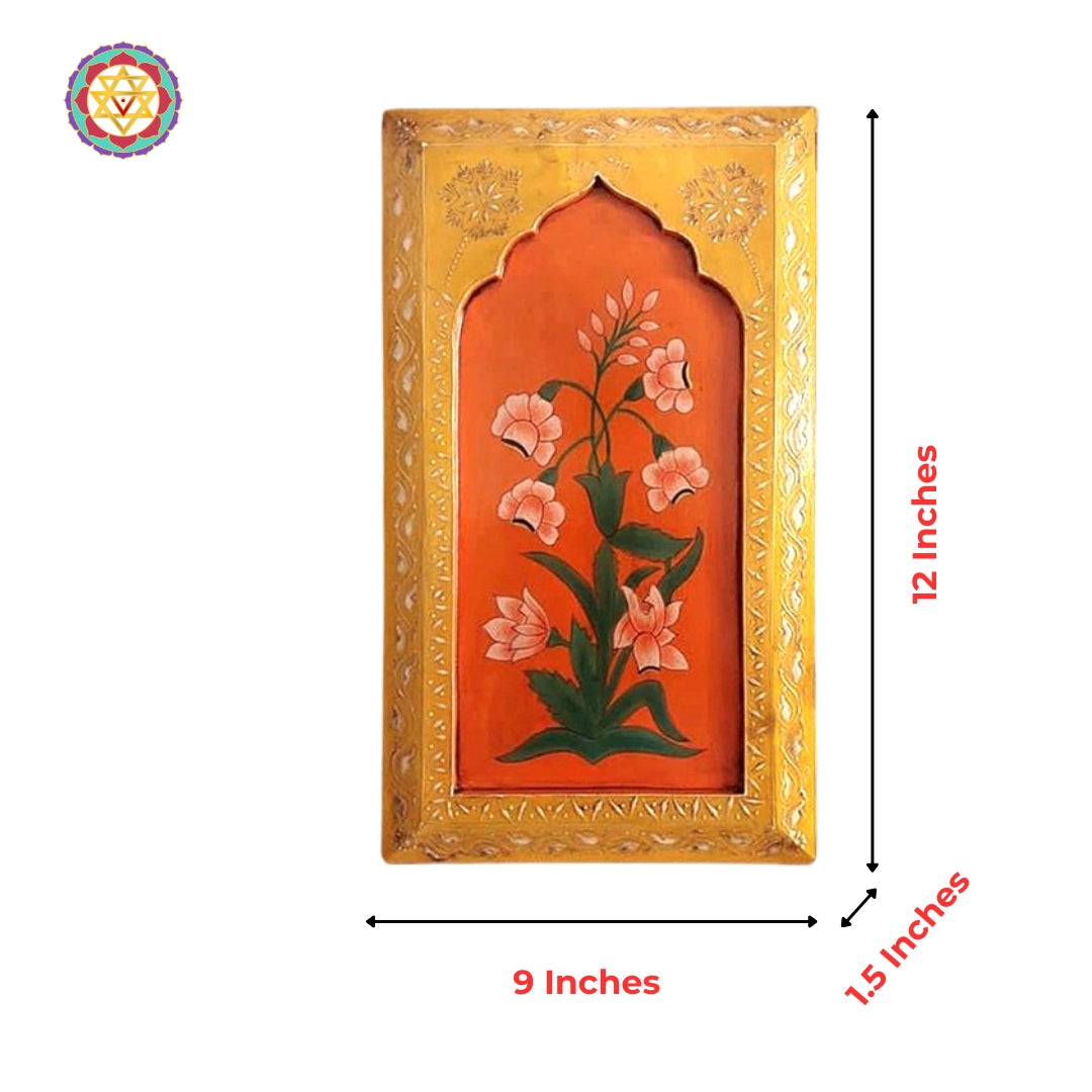 Folk-inspired Pichwai art depicting serene Krishna with cowherds in natural landscapes