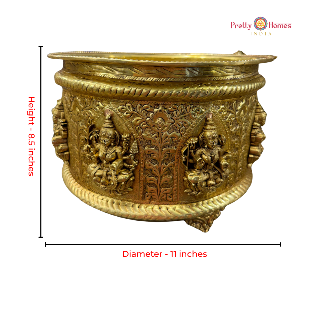 Ashtalakshmi Deep-Designed Tulsi Planter