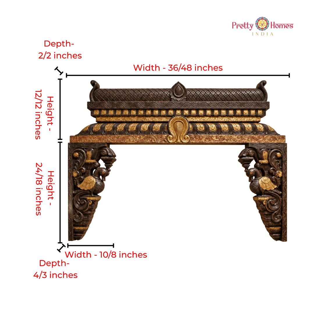 Chettinad-Style Wooden Pair with Annam Brackets
