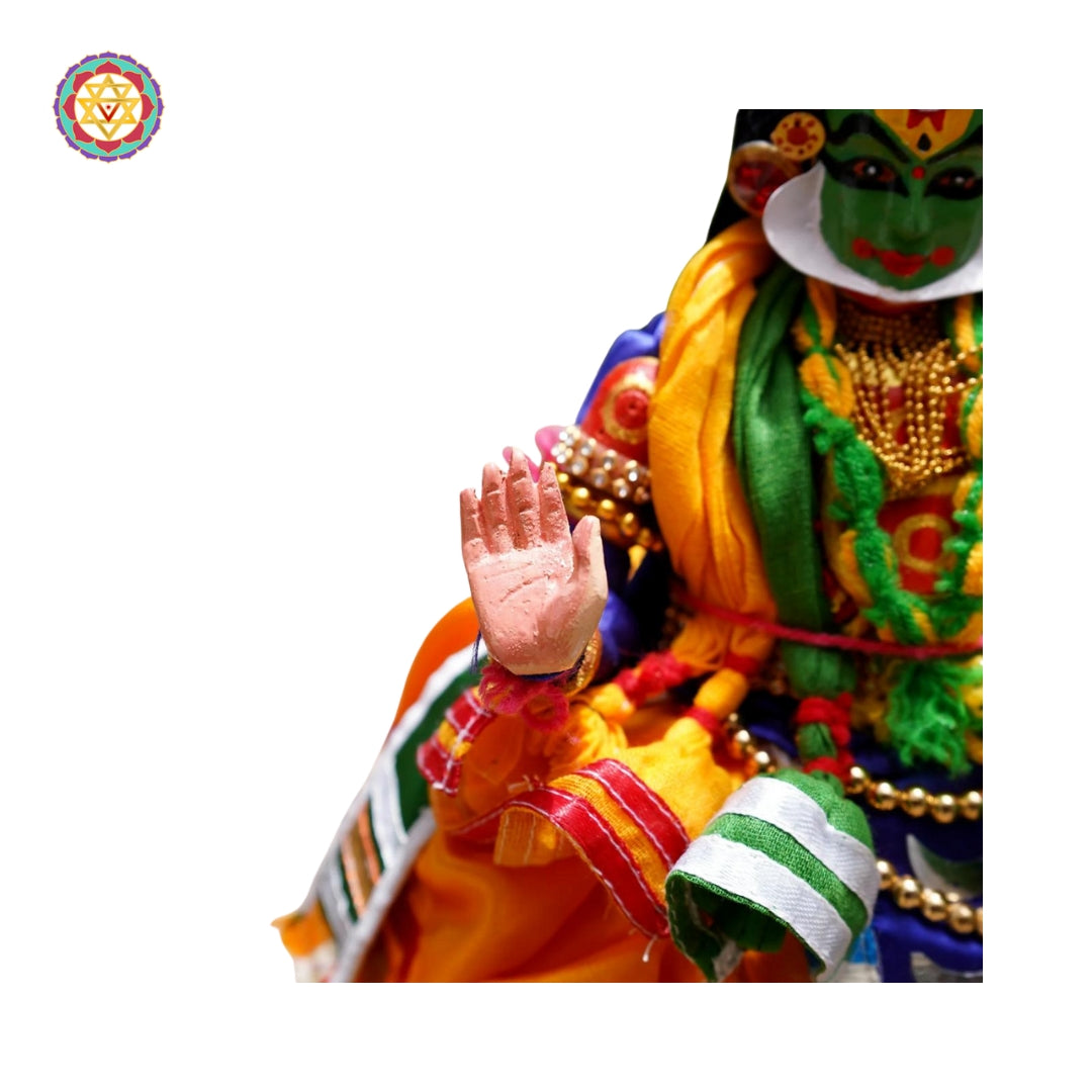 Kathakali Figurine - Handmade Traditional Decorative Wooden miniature Kathakali Doll ( Krishna)