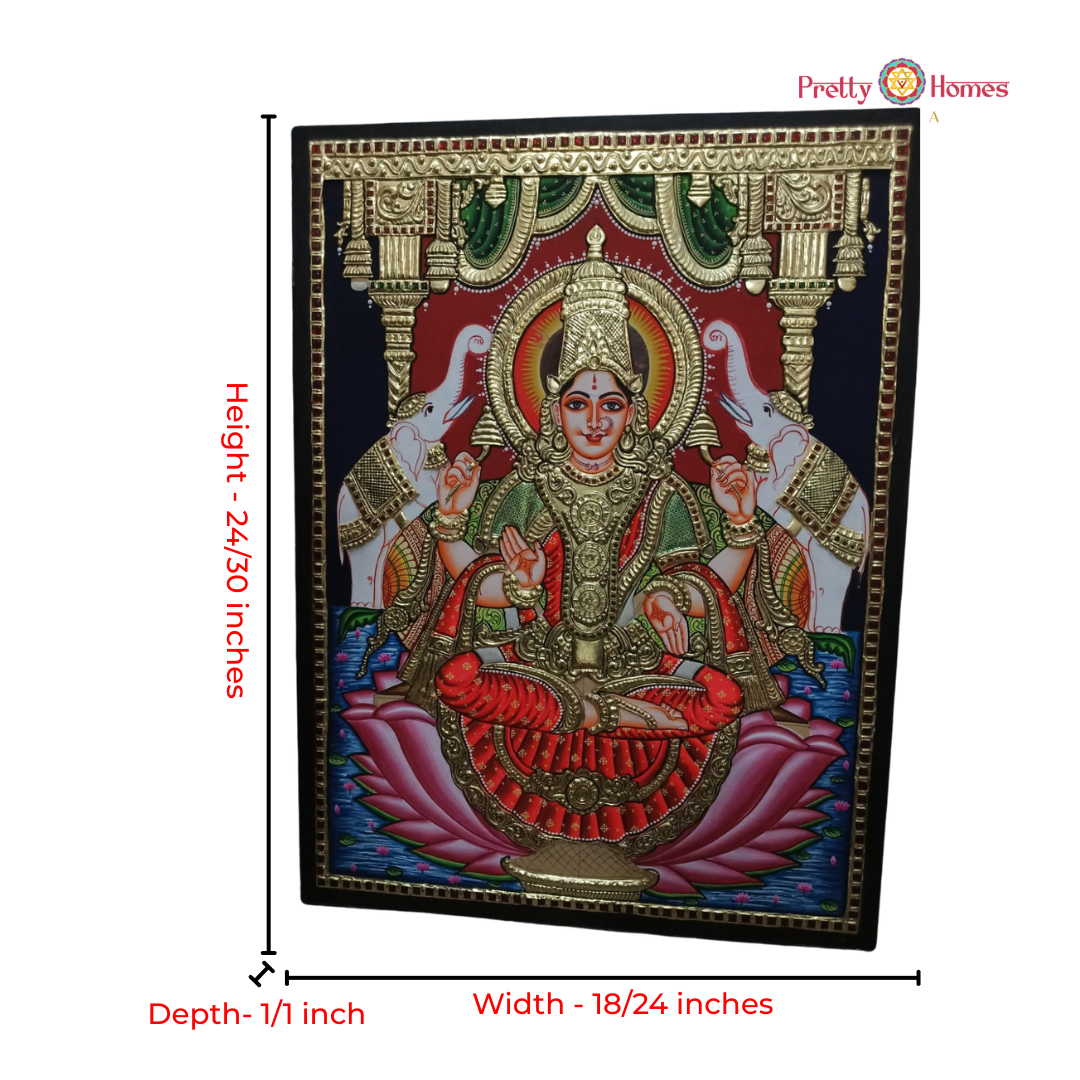 Gajalakshmi Tanjore Painting