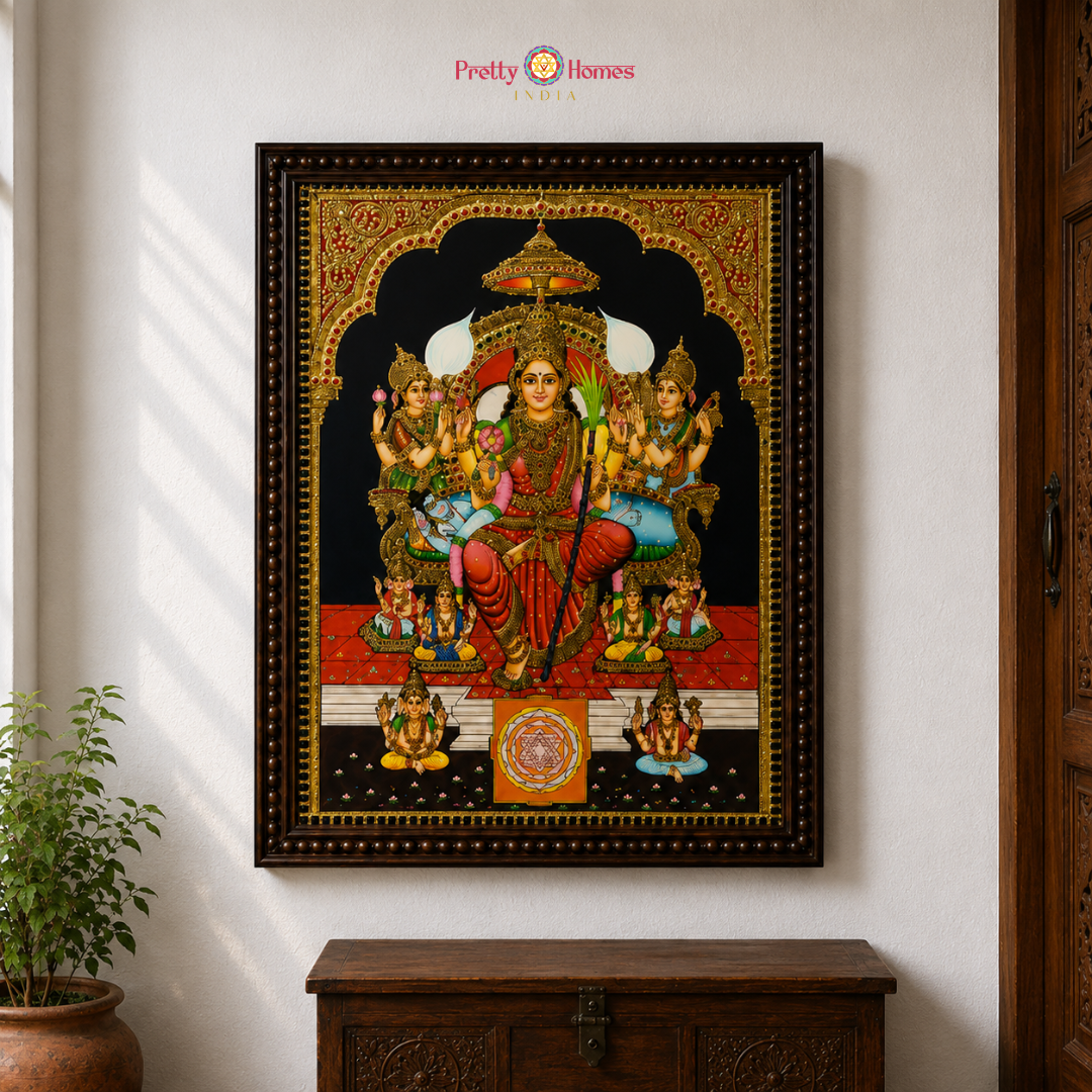 Goddess Tripura Sundari / Rajarajeshwari / Lalitha Tanjore