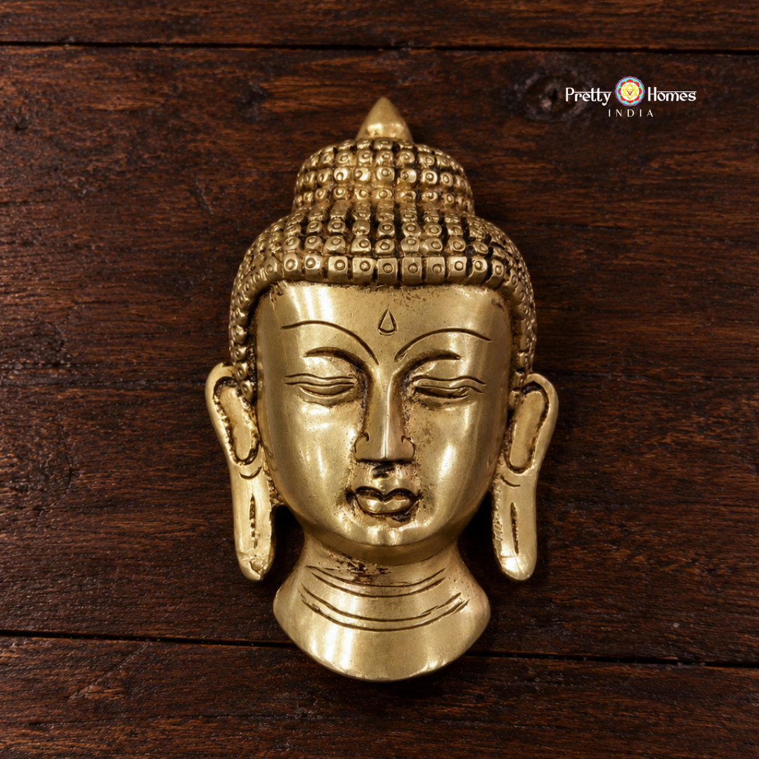 Brass Buddha Head – wall Décor