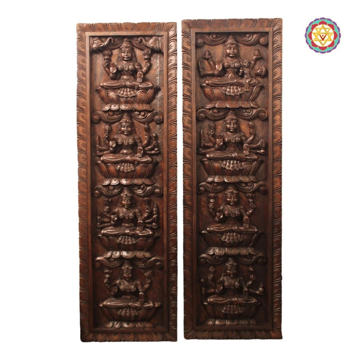 Majestic Vertical Ashtalakshmi Panel – A Divine Ensemble of Prosperity (Single)