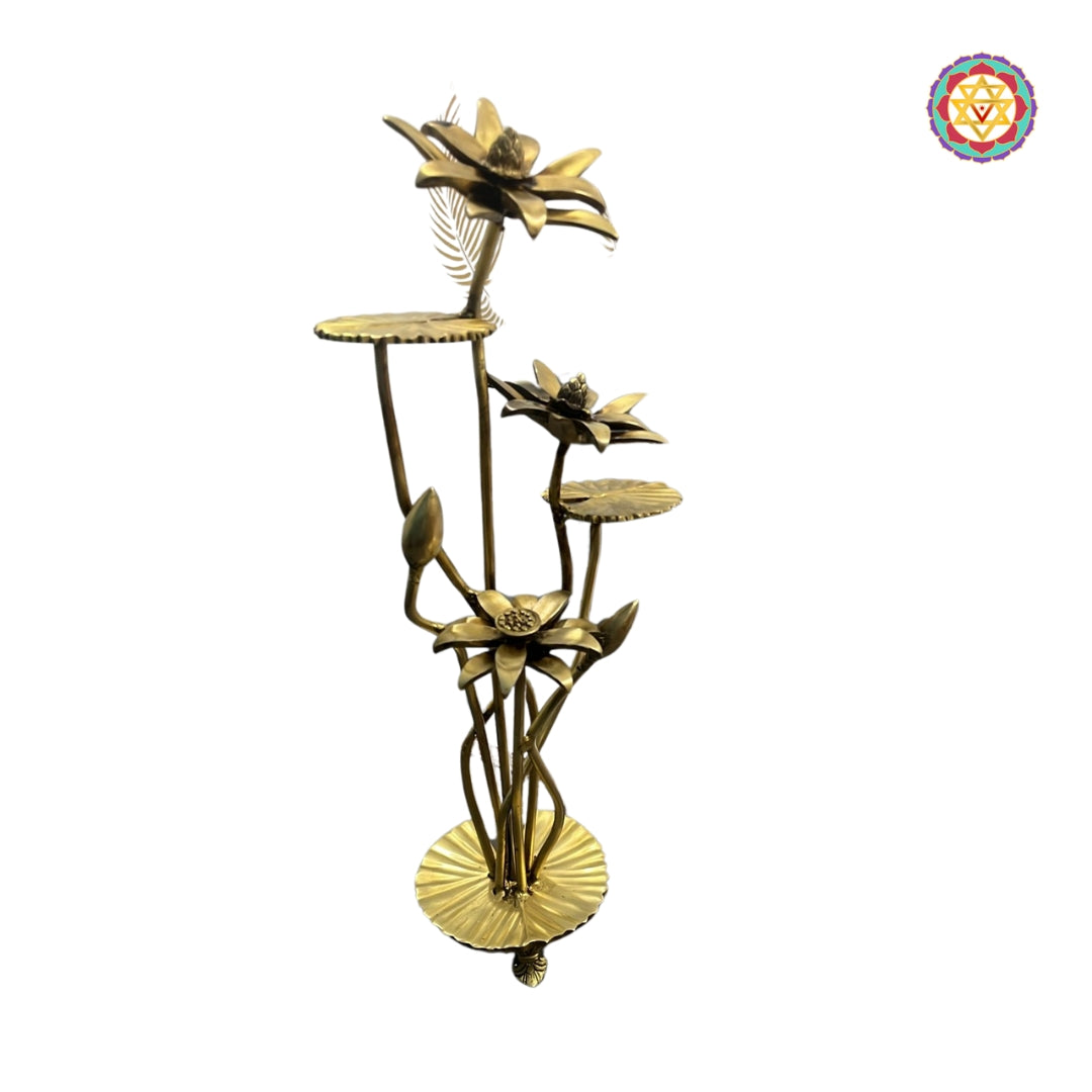 Brass Decorative Lotus Flower bouquet. 25”inches