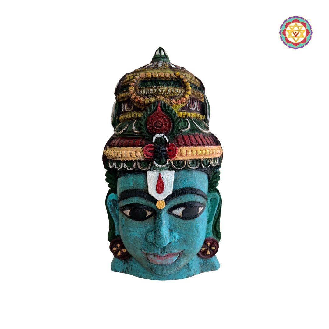 Handcrafted Vishnu mask sculpture for home decor