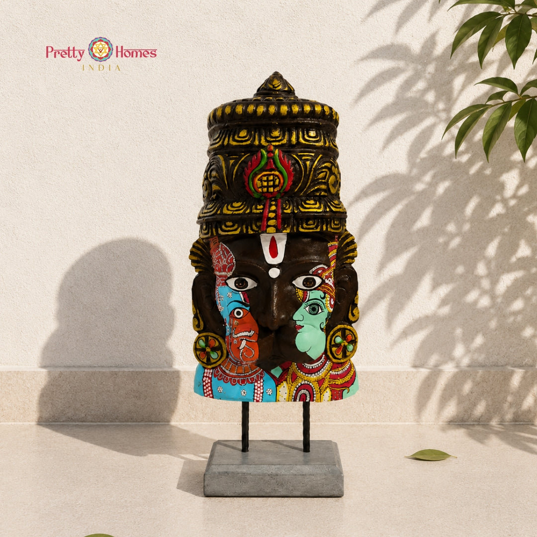 Handpainted Wooden Hanuman on Stand