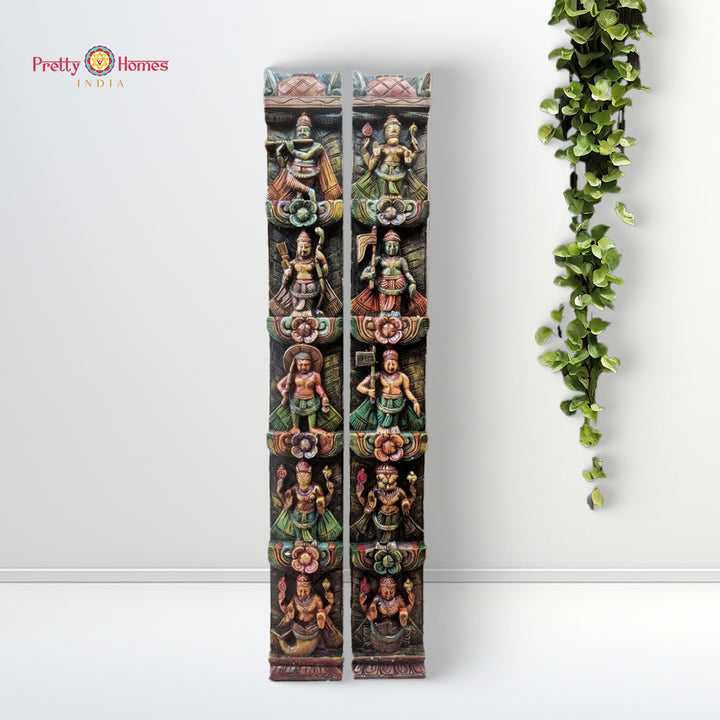 Lord Vishnu’s Avatar Wall Decor - Door Decor .Side Door decor (Single)