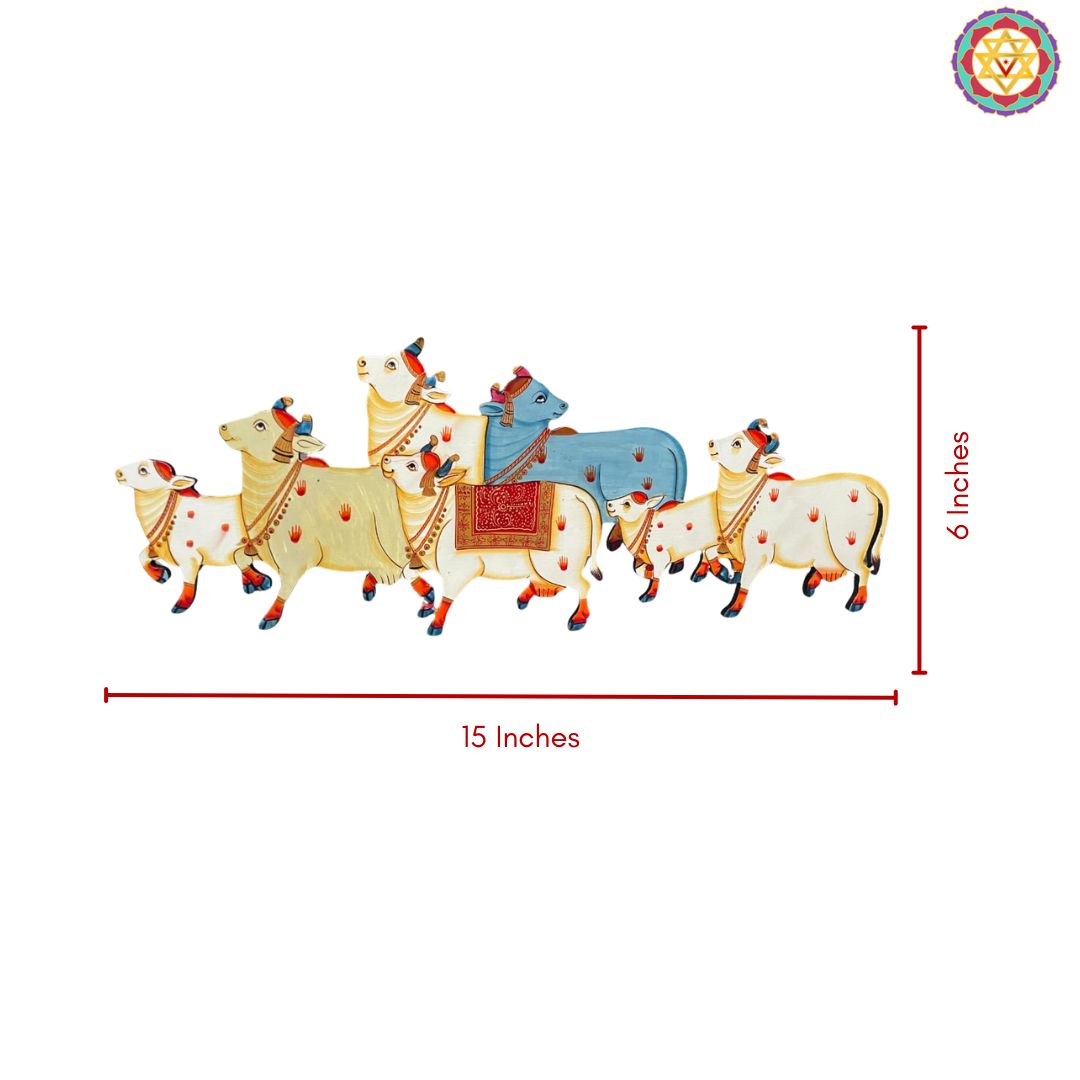 pichwai cow mdf cutouts white cows folk art wall decor