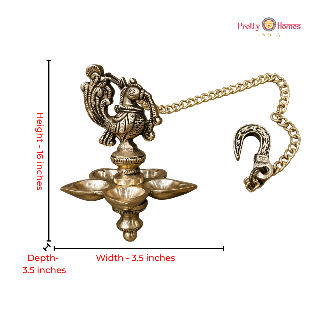 Brass Annam Hanging Diya