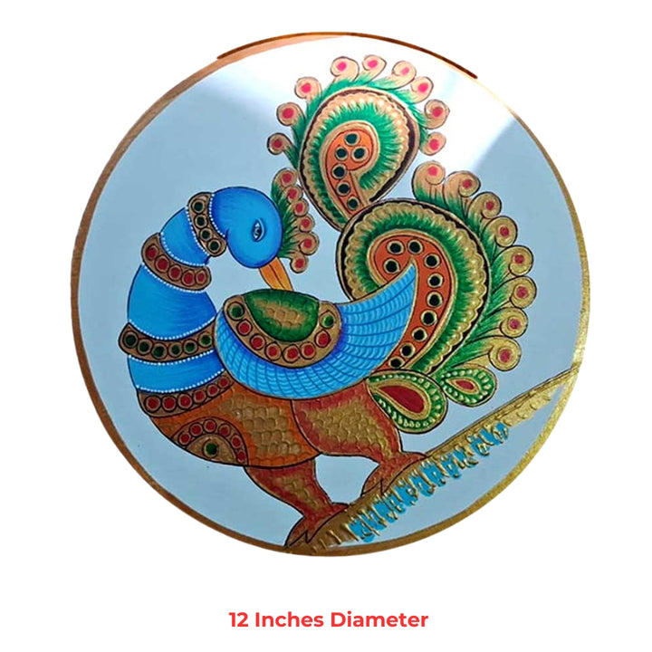 Peacock Wall Plate - 12 Inches