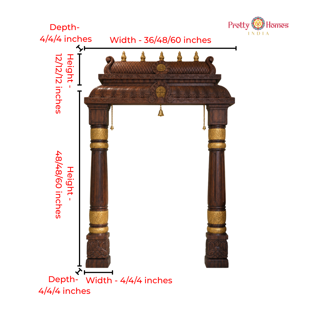 Chettinad-Style Deep Gopuram with Pillars
