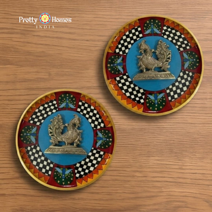 Divine Abundance – Brass Annapakshi Handpainted Wall Plate