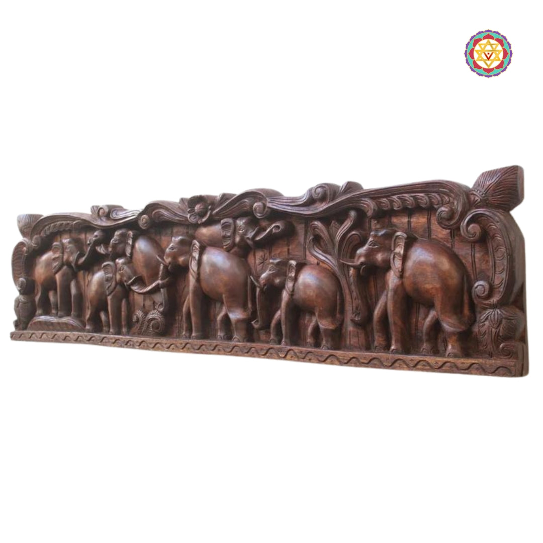 Wooden Elephants Wall Panel / Wall hanging