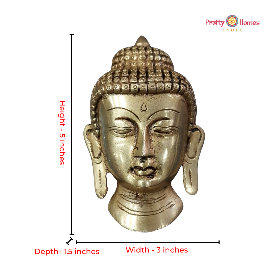 Brass Buddha Head – wall Décor