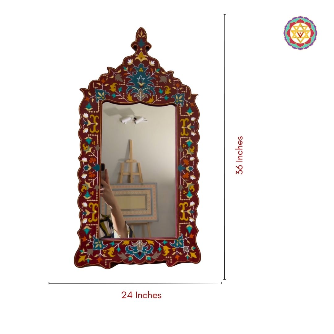 Mirror frame with visible height and width dimensions