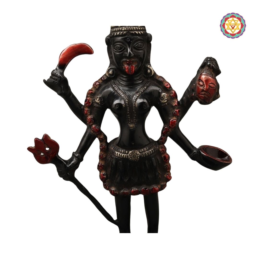 top-angle view of Kali highlighting intricate headgear and ornamental accents