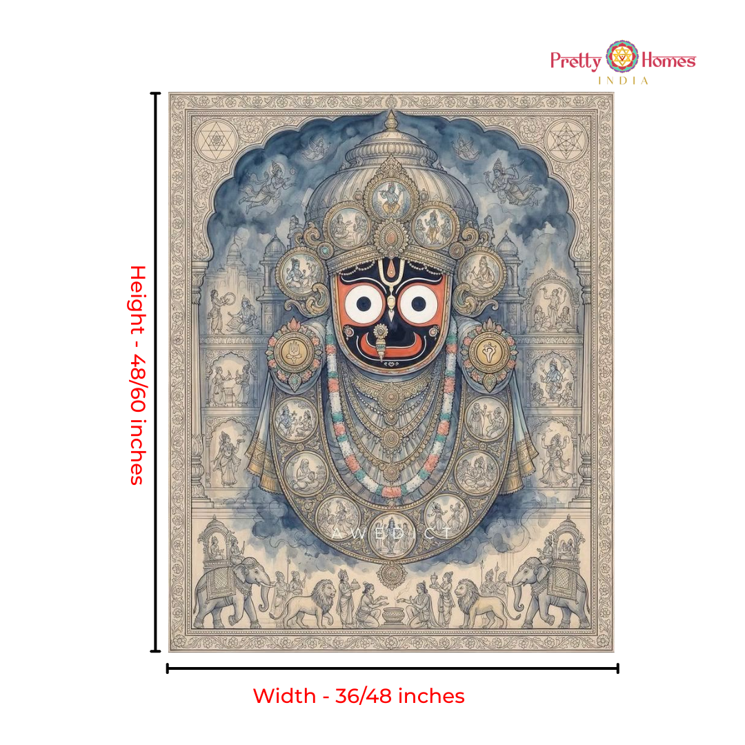 Hand-Painted Pattachitra – Aesthetic Lord Jagannath