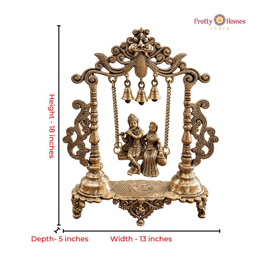Brass Radha Krishna Jhula