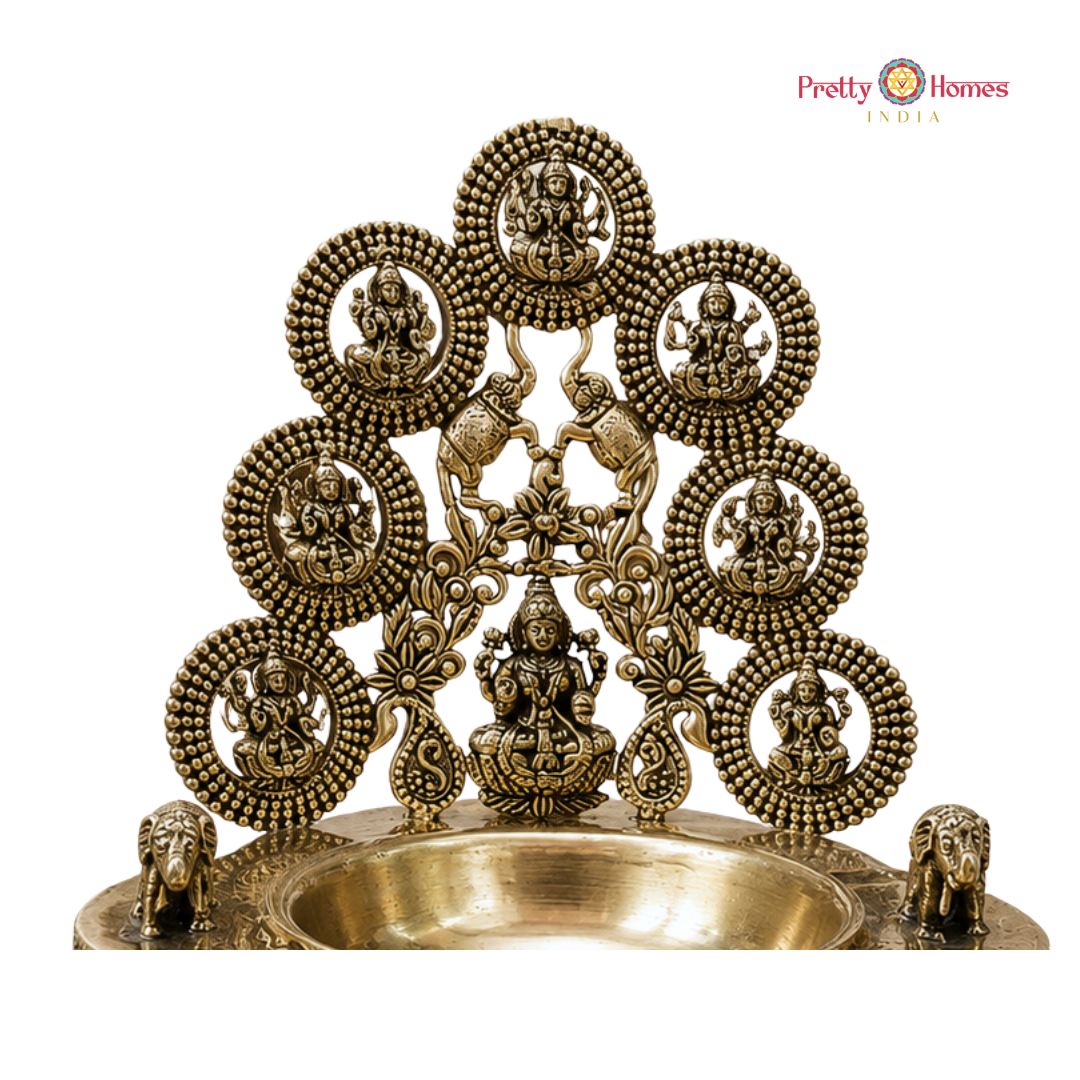 Brass Ashtalakshmi Deepam
