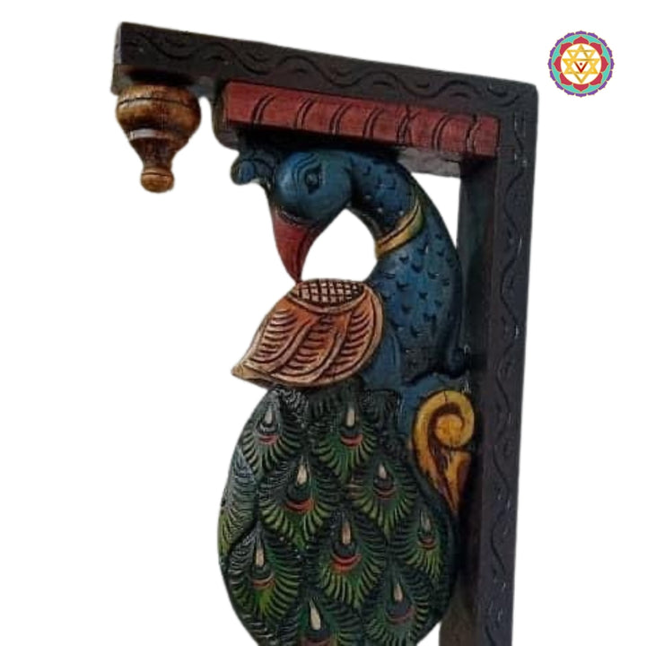 Vintage Style Peacock Brackets/Wall Hanging.Woodcarved & Handmade (Single)