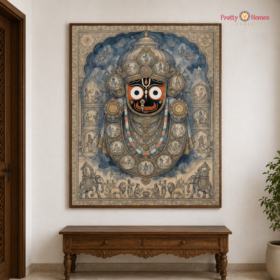 Hand-Painted Pattachitra – Aesthetic Lord Jagannath