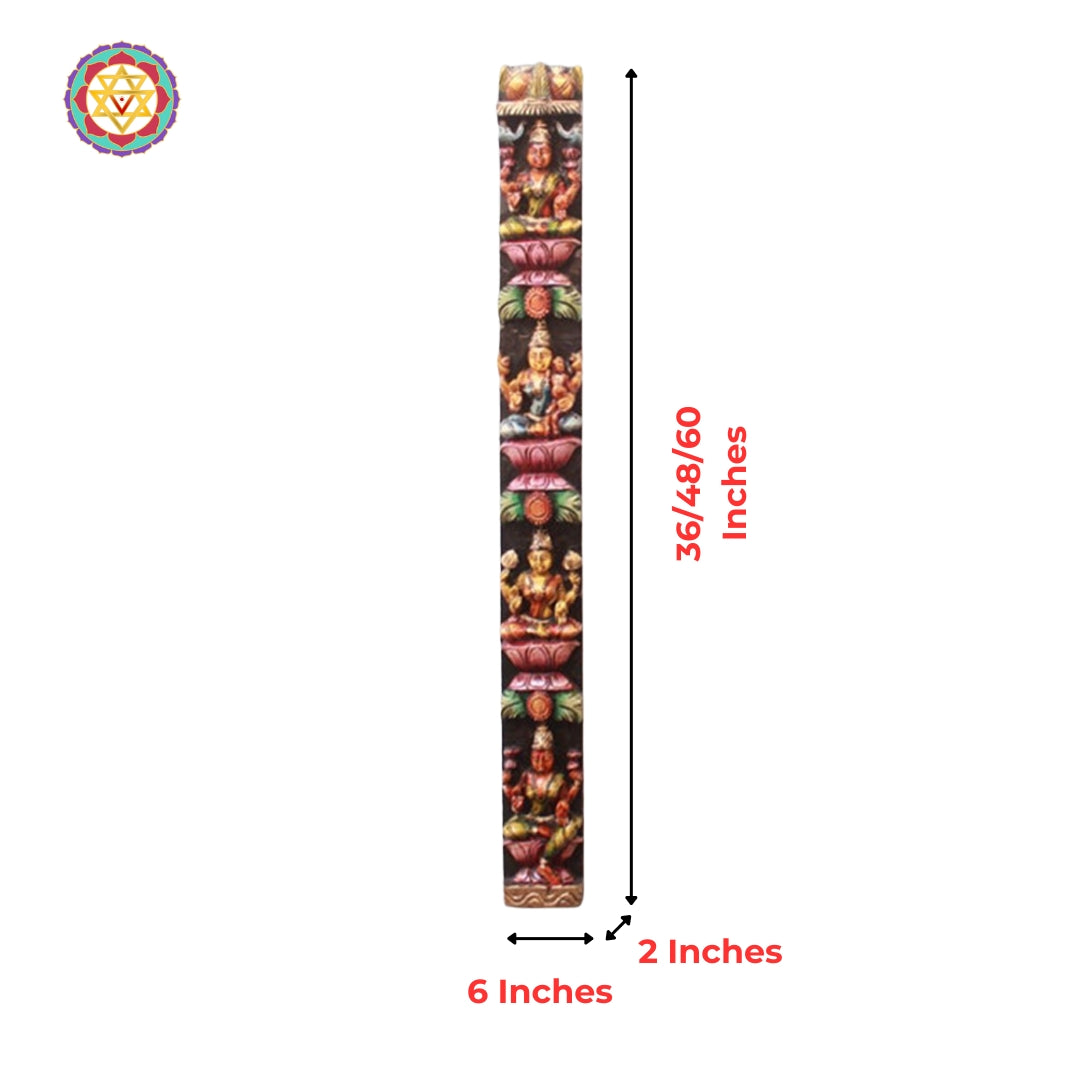 antique finish wooden wall hanging of lord vishnu avatars for home decor