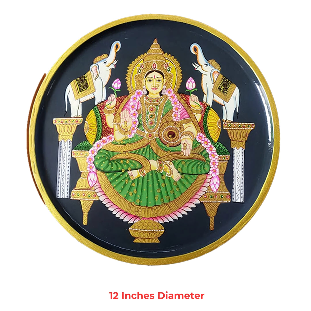 Hindu female deity wall plate set, ideal for spiritual and ethnic home interiors
