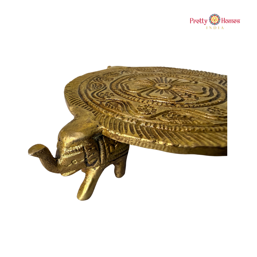 Handcrafted Elephant Design Chowki