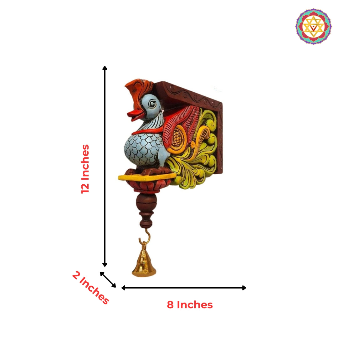 Wooden Bodhiyal wall bracket — handcarved Indian decorative piece.