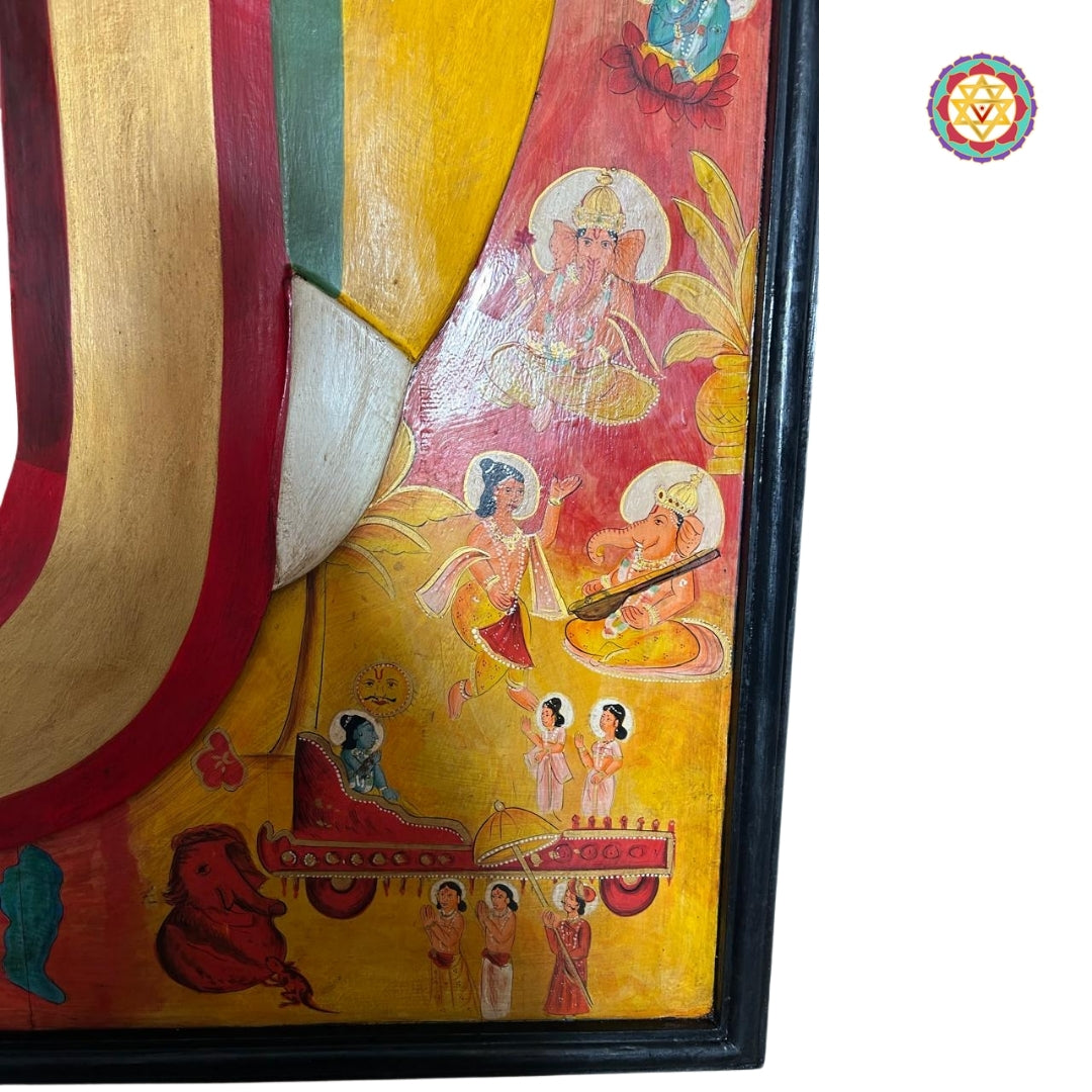 Richly colored Ganesha painting for home wall