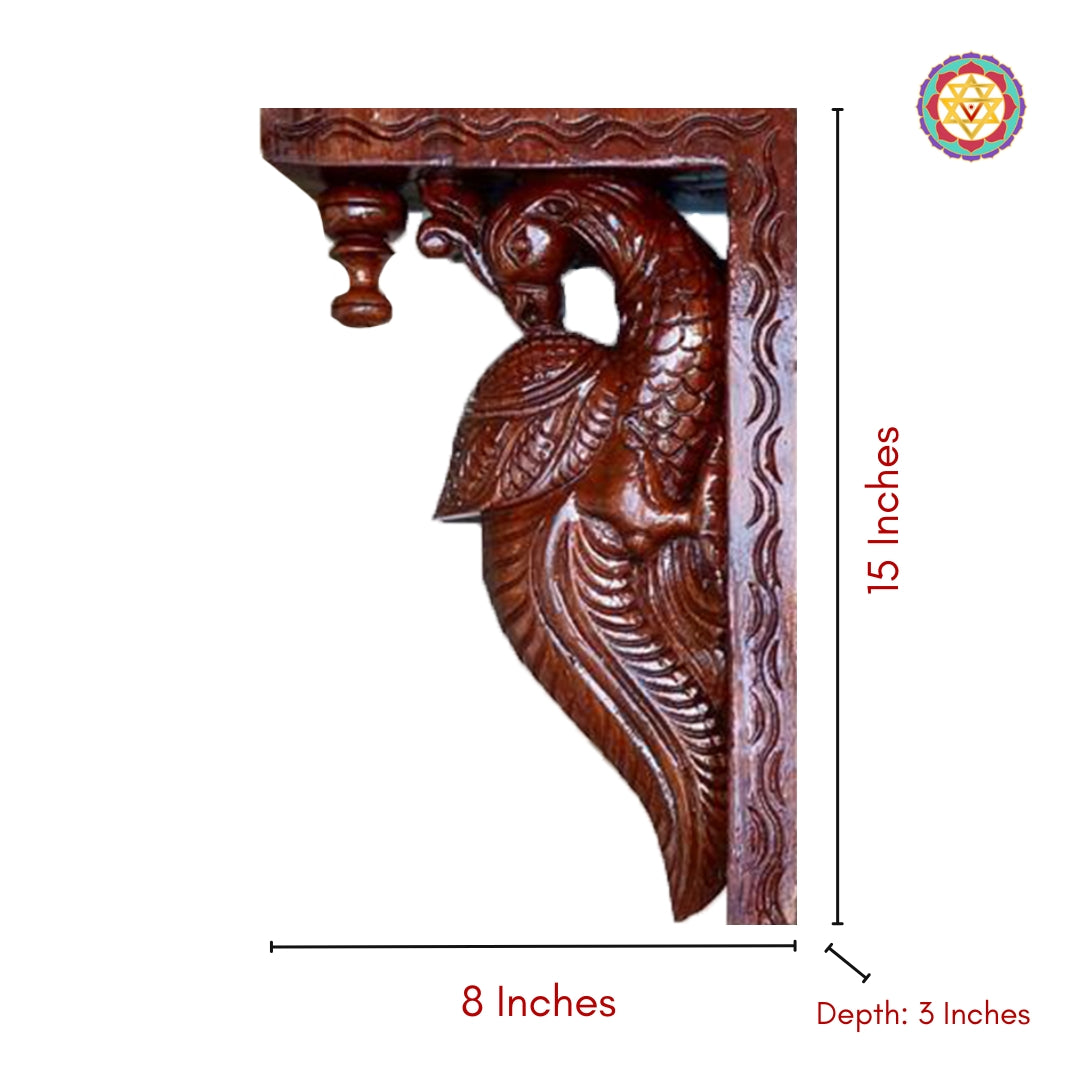 Woodcarved/ Handmade Set if Parrot wall brackets/hangings (Single)