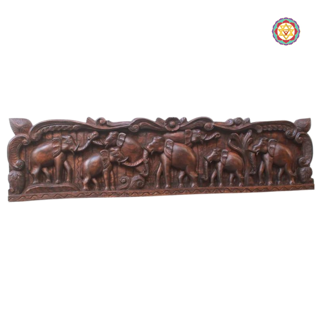 Wooden Elephants Wall Panel / Wall hanging