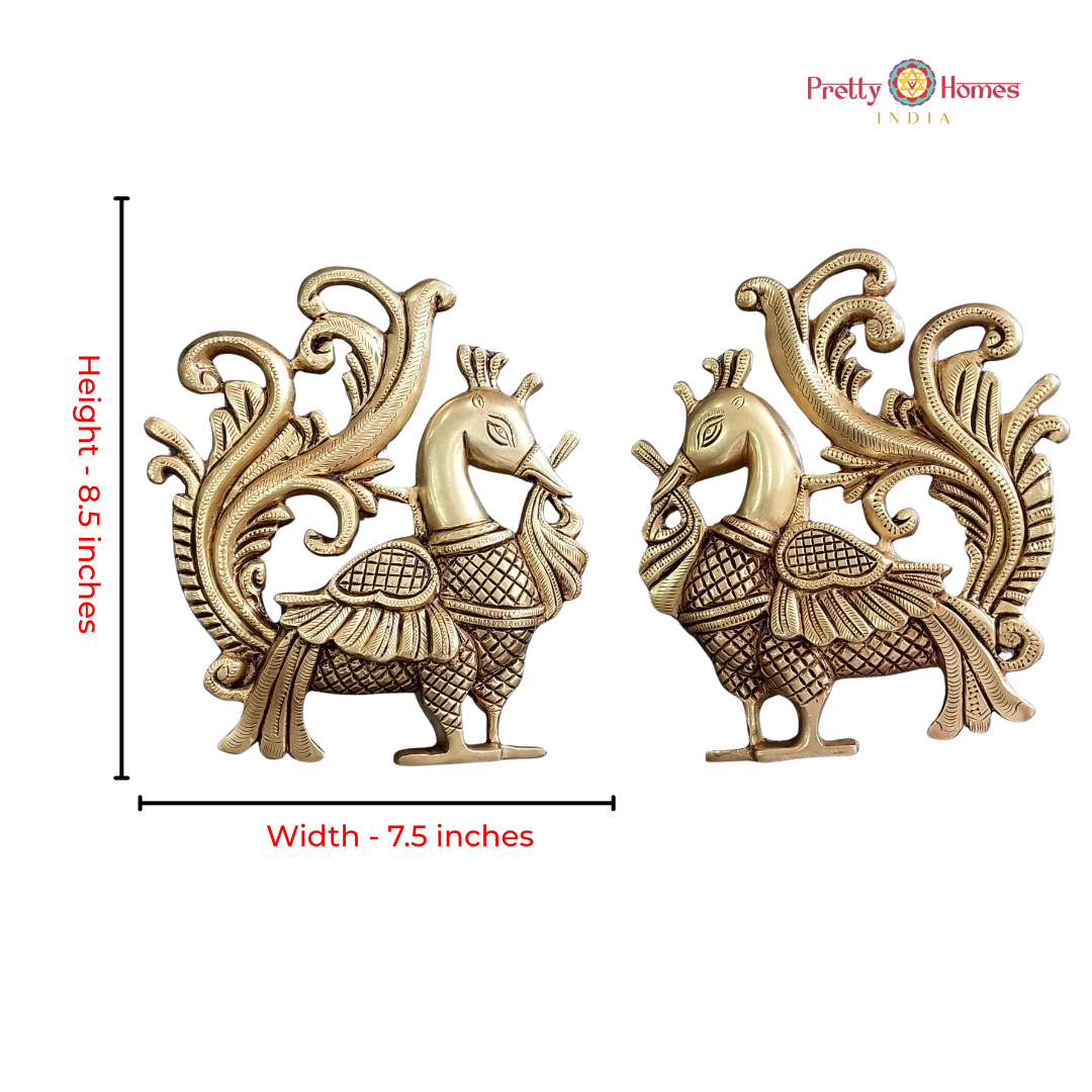 Set of 2 Brass Hanging Annapakshi