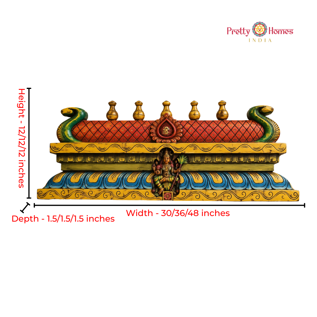 Handcrafted Gopuram with Lalita Tripurasundari Carvings