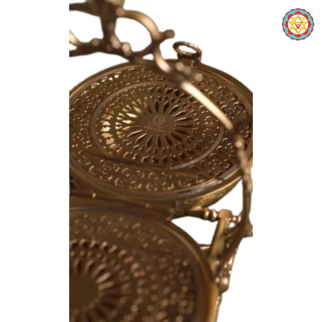 brass foldable box interior view highlighting storage sections