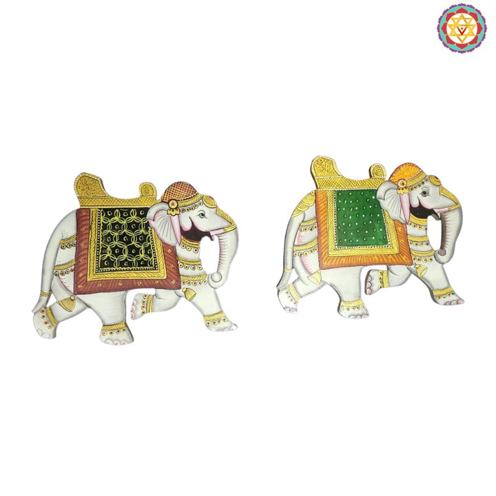 Pichwai Set of Elephant MDF Cutouts (a pair)
