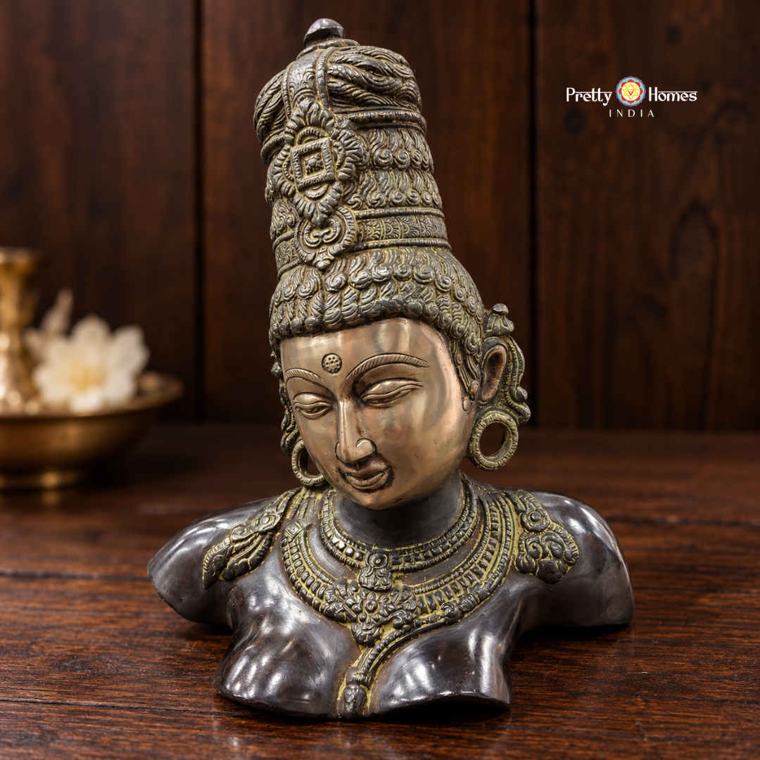 Goddess Lalita Parvati Bust – Antique Finish