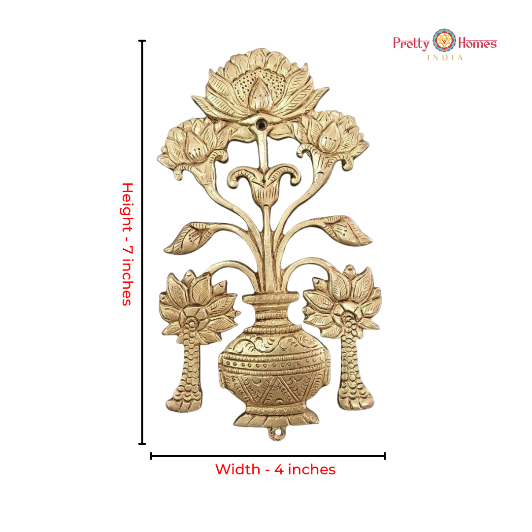 Brass Flower Bouquet Wall Hanging