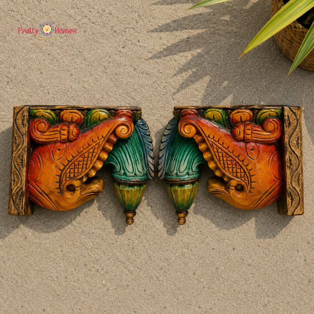 Yali Bodhil Style Wall Brackets / Corbels — (Pair)
