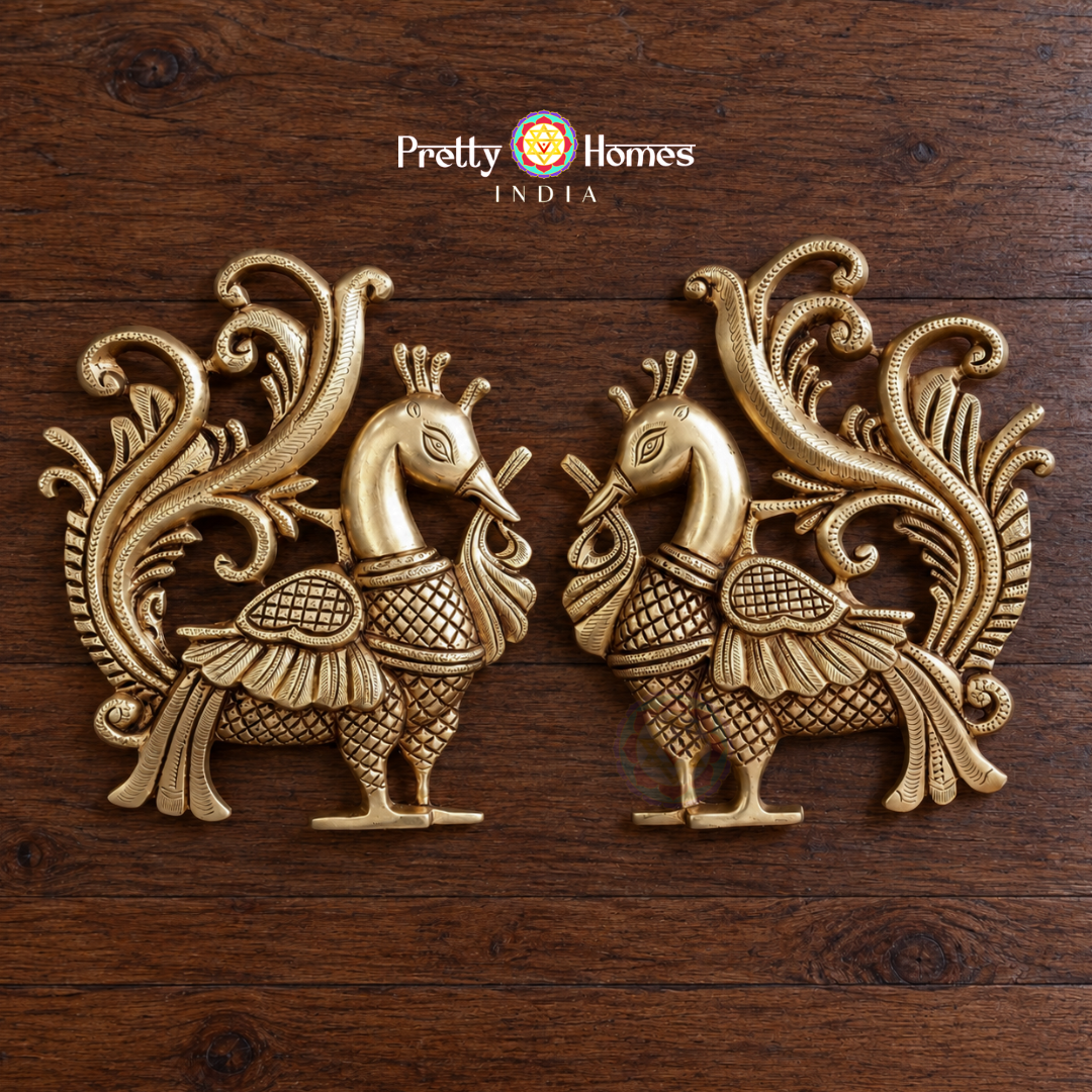 Set of 2 Brass Hanging Annapakshi