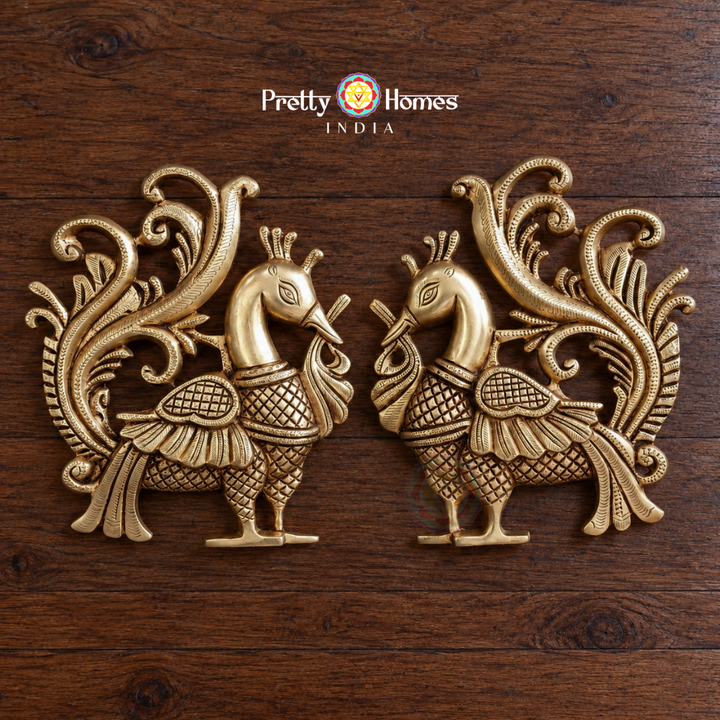 Set of 2 Brass Hanging Annapakshi